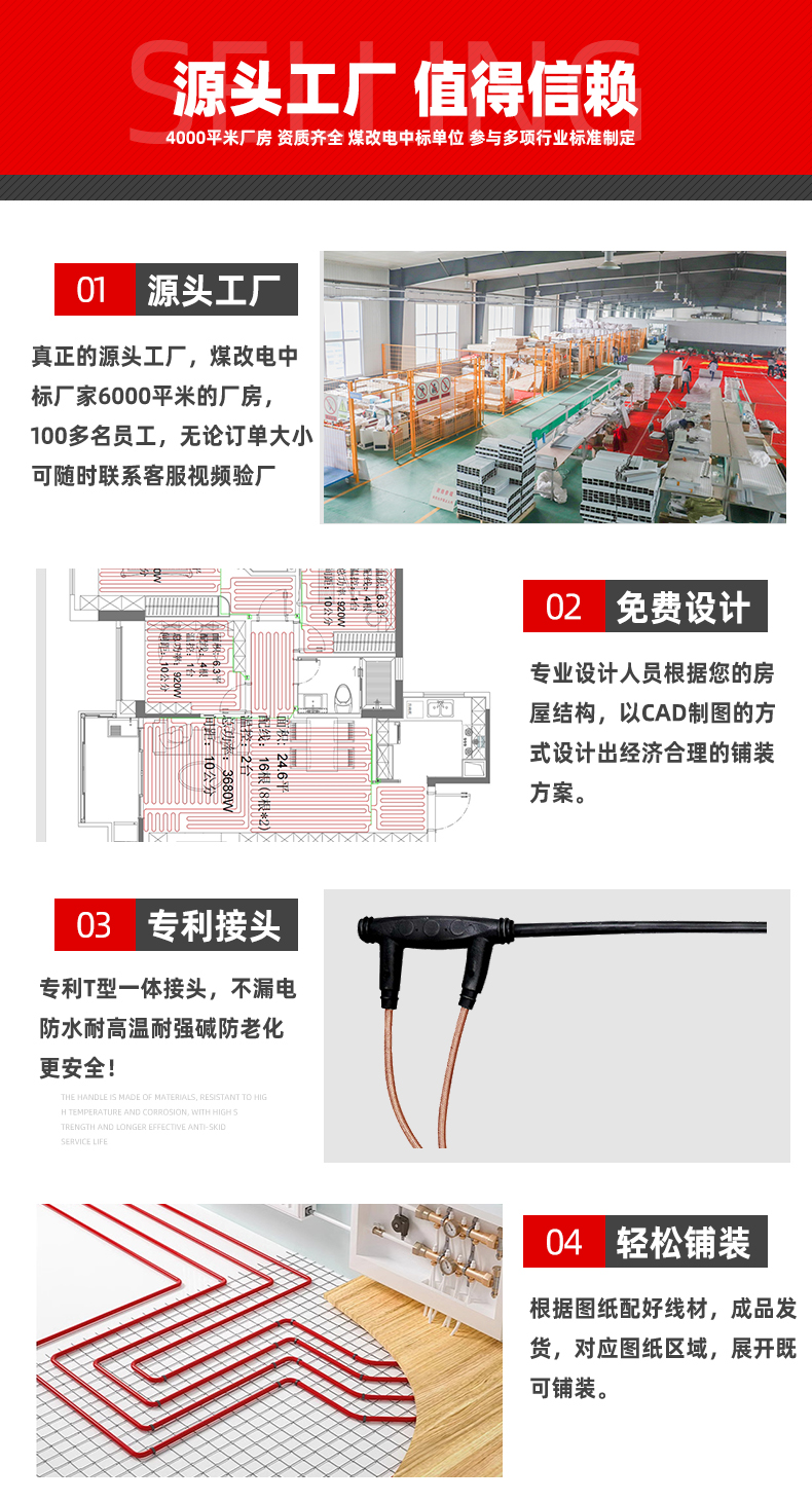 48K-黃金鎧甲石墨烯電地暖發(fā)熱線